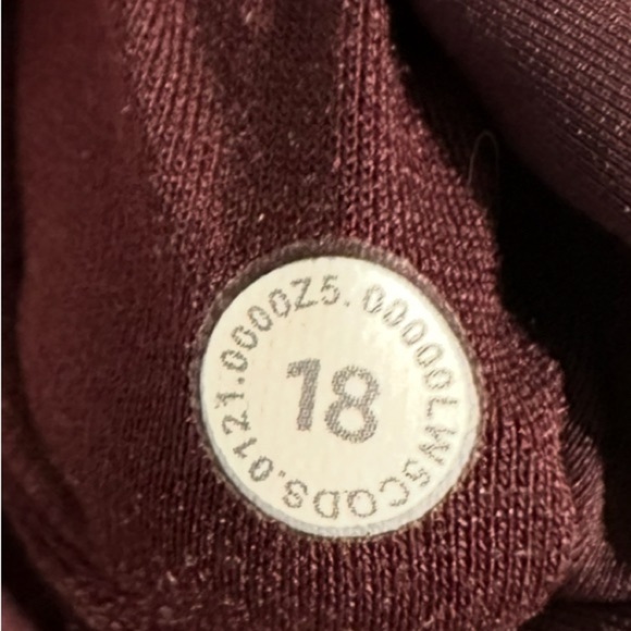 Lululemon Wunder Train High-Rise Tights 25” in Red Merlot Women’s Size 18 - Picture 7 of 8